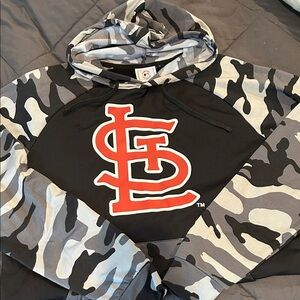 St Louis Cardinals Camouflage Hoodie with Red Logo